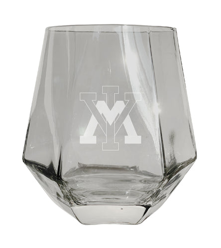 VMI Keydets Tigers Etched Diamond Cut 10 oz Stemless Wine Glass - NCAA Licensed