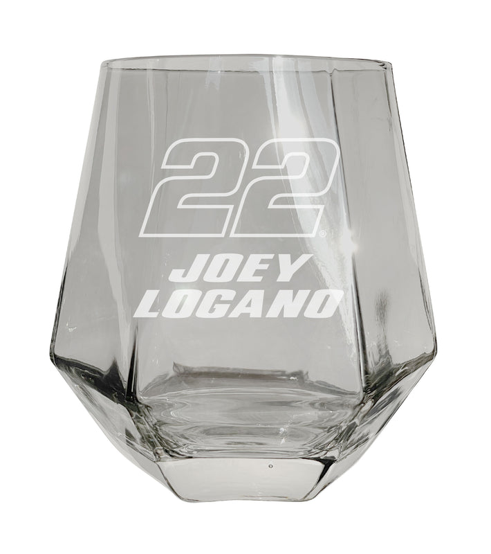 #22 Joey Logano Officially Licensed 10 oz Engraved Diamond Wine Glass