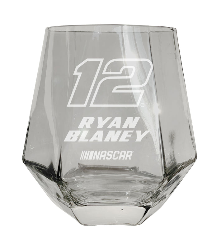 #12 Ryan Blaney Officially Licensed 10 oz Engraved Diamond Wine Glass