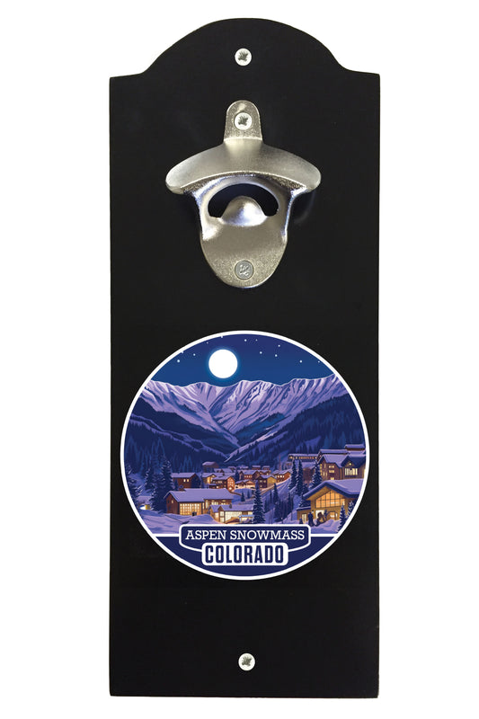 Aspen Snowmass Colorado Design B Souvenir Wall mounted bottle opener