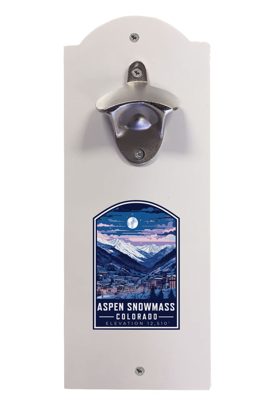 Aspen Snowmass Colorado Design C Souvenir Wall mounted bottle opener