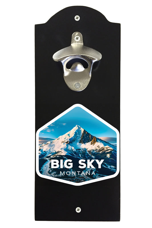Big Sky Montana Mountain Design Souvenir Wall mounted bottle opener