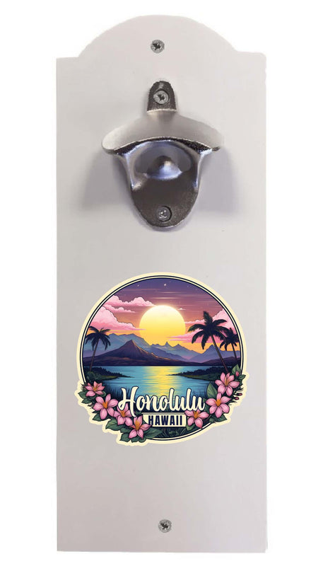 Honolulu Hawaii B Souvenir Wall mounted bottle opener