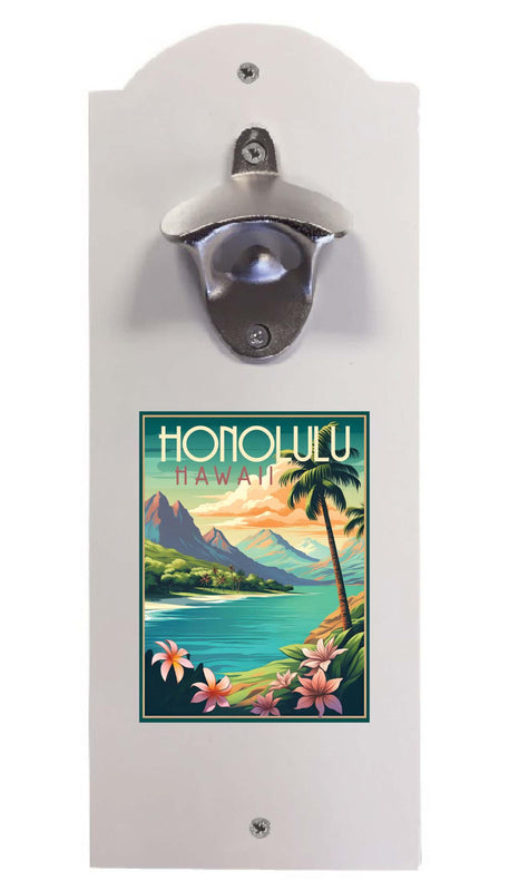 Honolulu Hawaii C Souvenir Wall mounted bottle opener