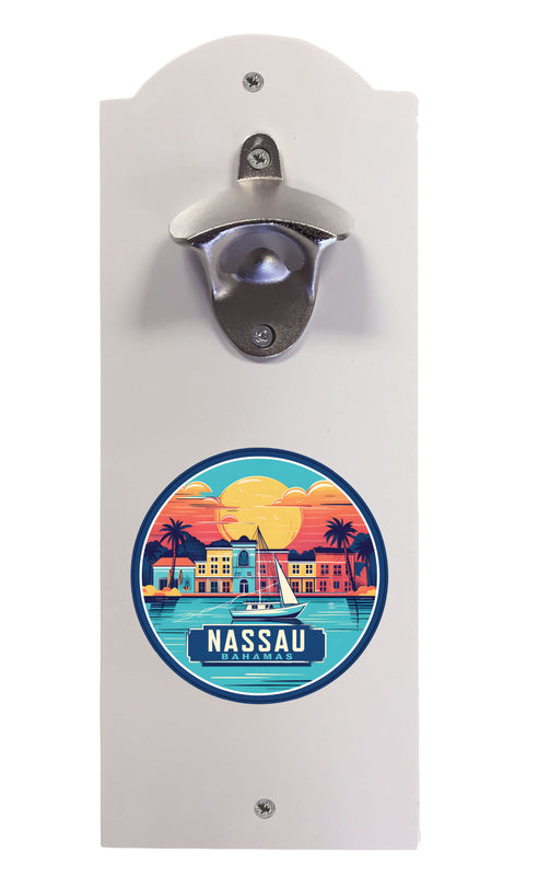 Nassau the Bahamas Design A Souvenir Wall mounted bottle opener