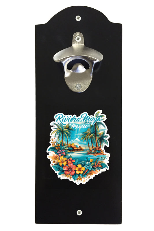 Riviera Maya Mexico Design A Souvenir Wall mounted bottle opener