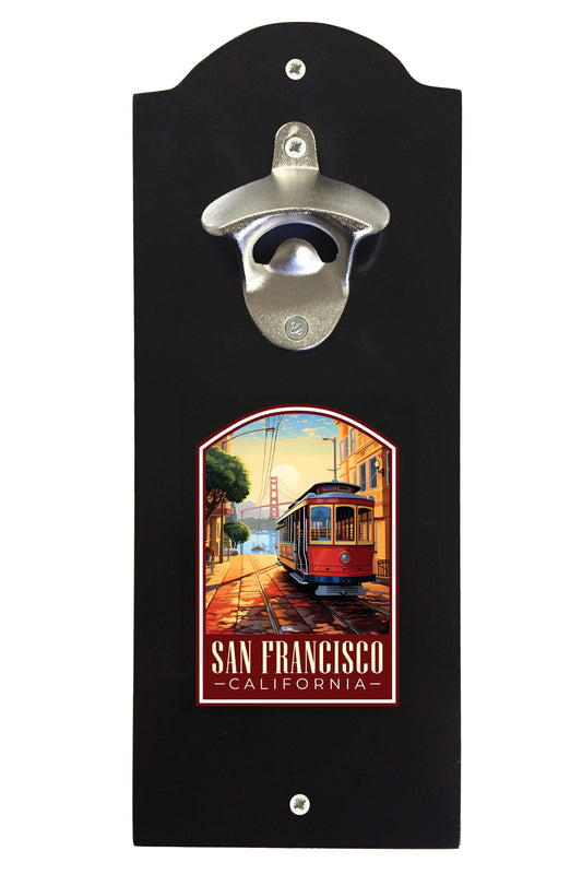 San Francisco California C Souvenir Wall mounted bottle opener