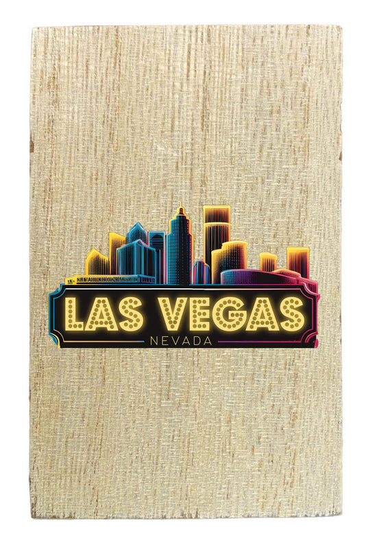 Las Vegas Nevada Design C Souvenir Wooden 2" x 3" Fridge Magnet