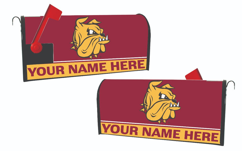 Minnesota Duluth Bulldogs NCAA Officially Licensed Mailbox Cover Customizable With Your Name