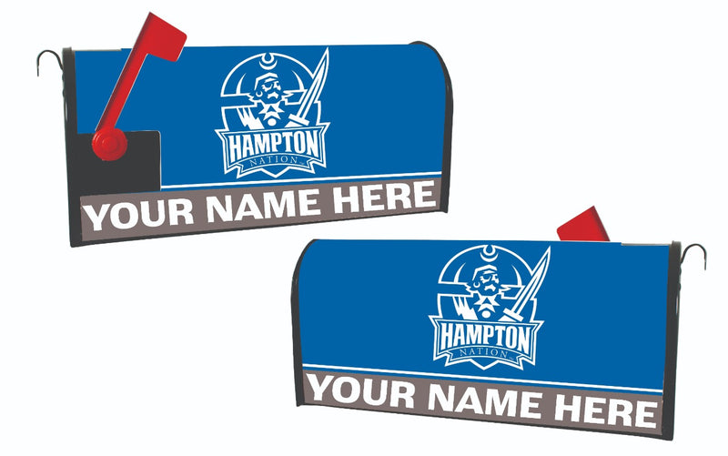 Hampton University NCAA Officially Licensed Mailbox Cover Customizable With Your Name