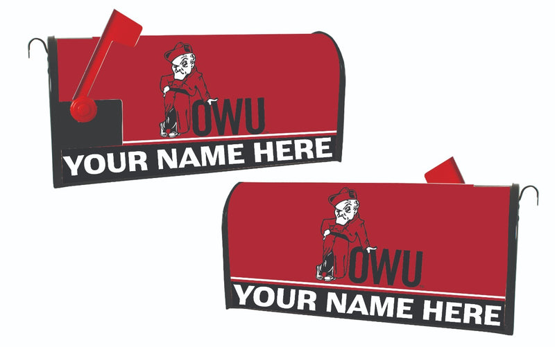 Ohio Wesleyan University NCAA Officially Licensed Mailbox Cover Customizable With Your Name