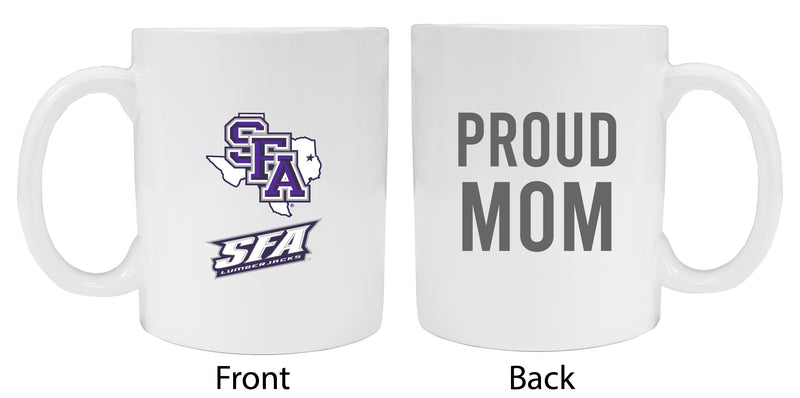 Stephen F. Austin State University Proud Mom Ceramic Coffee Mug - White (2 Pack)