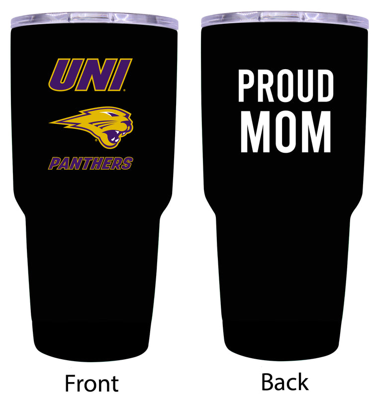 Northern Iowa Panthers Proud Mom 24 oz Insulated Stainless Steel Tumbler - Black