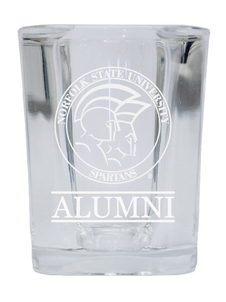 NCAA Norfolk State University Alumni 2oz Laser Etched Square Shot Glass
