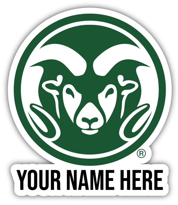 Colorado State Rams 9x14-Inch Mascot Logo NCAA Custom Name Vinyl Sticker - Personalize with Name