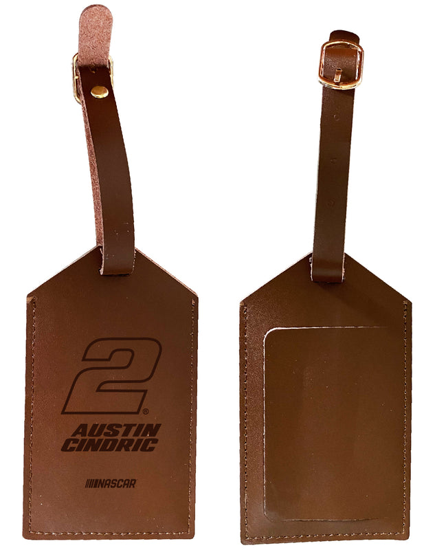 Nascar #2 Austin Cindric Leather Luggage Tag Engraved