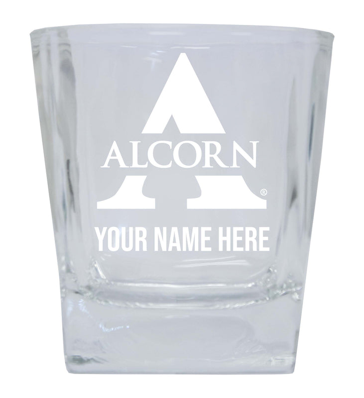 Alcorn State Braves Personalized NCAA Spirit Elegance 10oz Etched Glass Tumbler