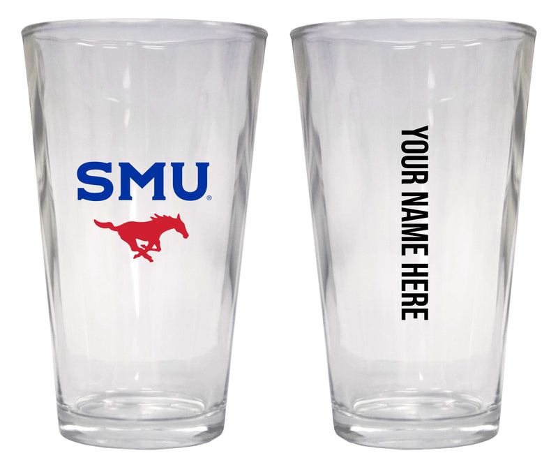 Customizable NCAA Southern Methodist University 16 oz Pint Glass – Perfect Gift Personalized With your own or any fan name