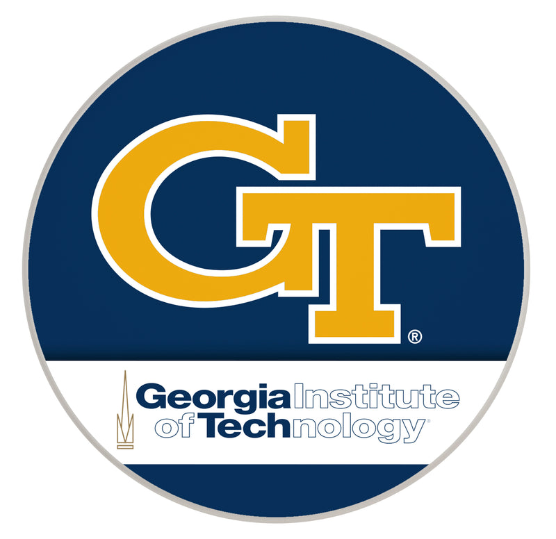 Georgia Tech Yellow Jackets Officially Licensed Paper Coasters (4-Pack) - Vibrant, Furniture-Safe Design