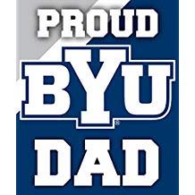 Brigham Young Cougars 5x6-Inch Proud Dad NCAA - Durable School Spirit Vinyl Decal Perfect Gift for Dad