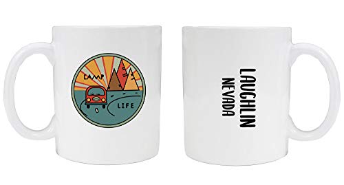 Laughlin Nevada Souvenir Camp Life 8 oz Coffee Mug 2-Pack