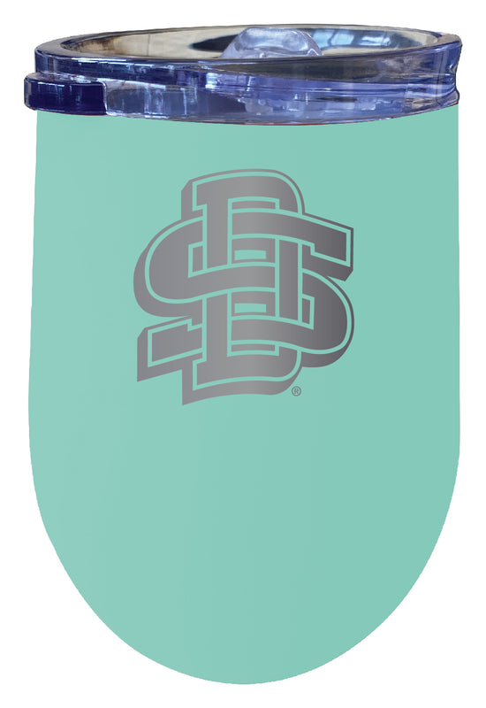 South Dakota State Jackrabbits NCAA Laser-Etched Wine Tumbler - 12oz Stainless Steel Insulated Cup