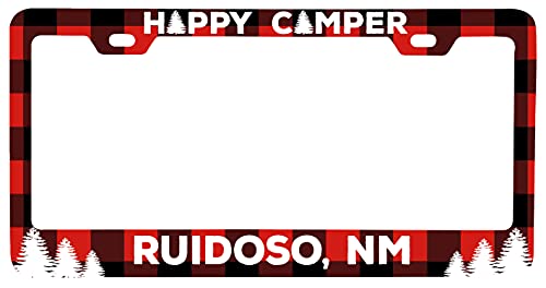 Ruidoso New Mexico Car Metal License Plate Frame Plaid Design