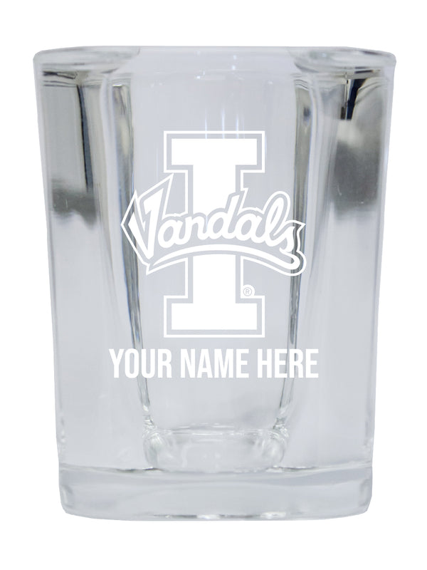 NCAA Idaho Vandals Personalized 2oz Stemless Shot Glass - Custom Laser Etched 4-Pack