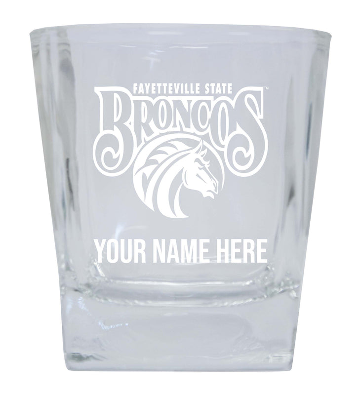 Fayetteville State University Personalized NCAA Spirit Elegance 10oz Etched Glass Tumbler
