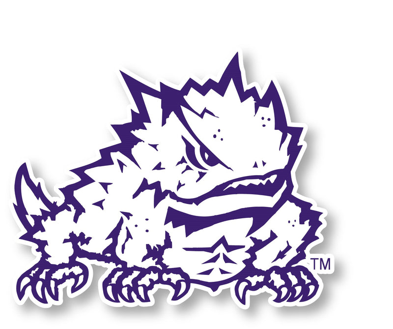 Texas Christian University 2-Inch Mascot Logo NCAA Vinyl Decal Sticker for Fans, Students, and Alumni