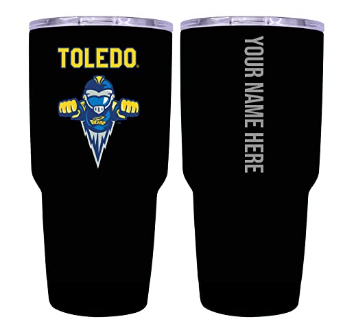 Custom Toledo Rockets Black Insulated Tumbler - 24oz Engraved Stainless Steel Travel Mug