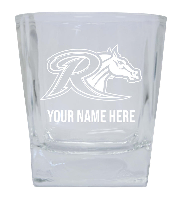Rider University Broncs Personalized NCAA Spirit Elegance 10oz Etched Glass Tumbler