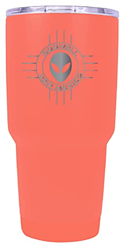Roswell New Mexico UFO Alien I Believe Souvenir Laser Engraved 24 Oz Insulated Stainless Steel Tumbler Coral