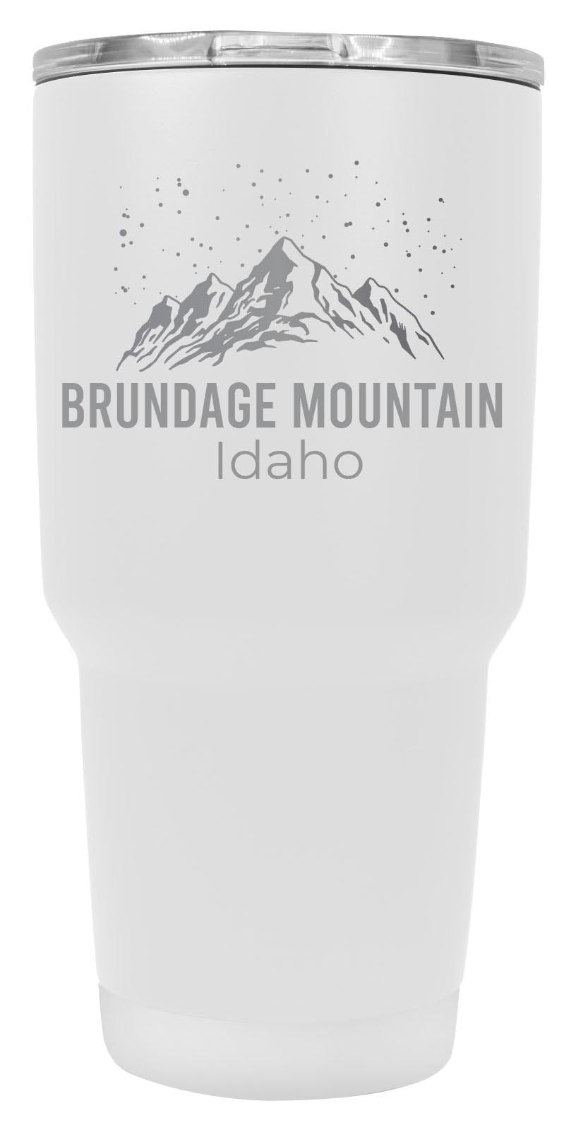 Brundage Mountain Idaho Ski Snowboard Winter Souvenir Laser Engraved 24 oz Insulated Stainless Steel Tumbler