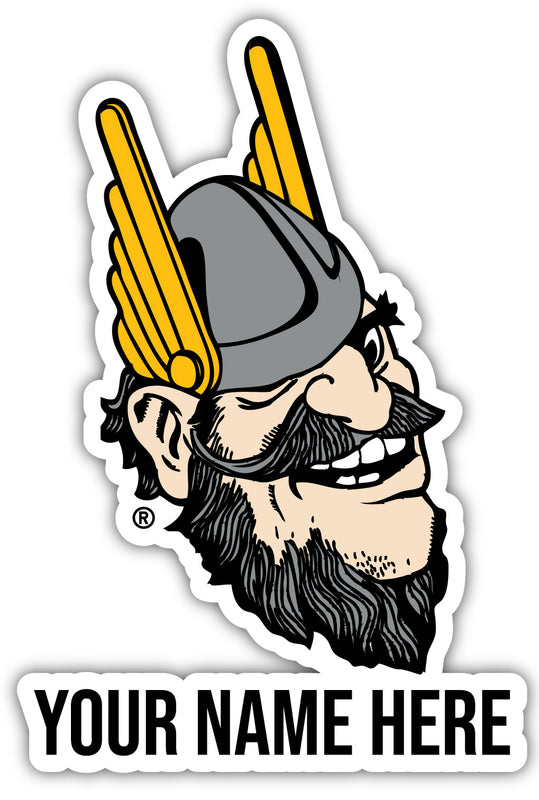 Idaho Vandals 9x14-Inch Mascot Logo NCAA Custom Name Vinyl Sticker - Personalize with Name