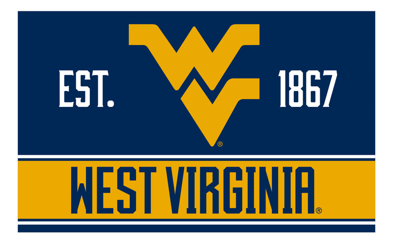 West Virginia Mountaineers Wood Sign with Frame