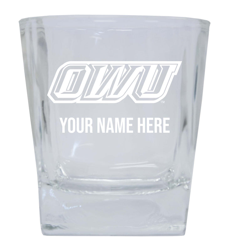 Ohio Wesleyan University Personalized NCAA Spirit Elegance 10oz Etched Glass Tumbler