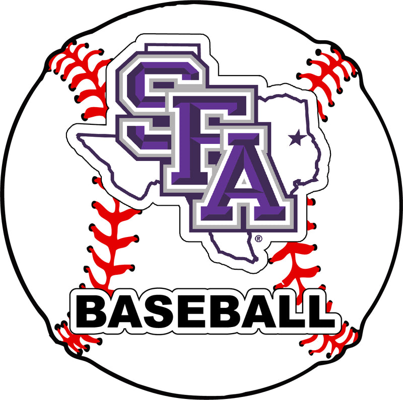 Stephen F. Austin State University 4-Inch Round Baseball NCAA Passion Vinyl Decal Sticker