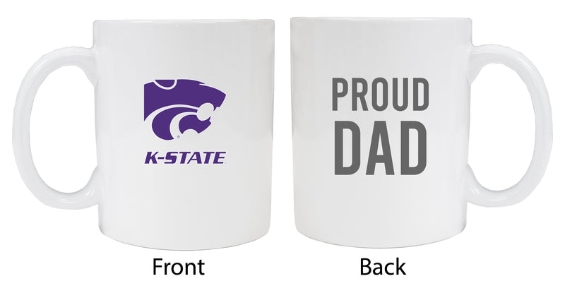 Kansas State Wildcats Proud Dad Ceramic Coffee Mug - White