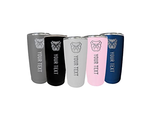 Custom Butler Bulldogs 16 oz Etched Insulated Stainless Steel Tumbler with Engraved Name Choice of Color