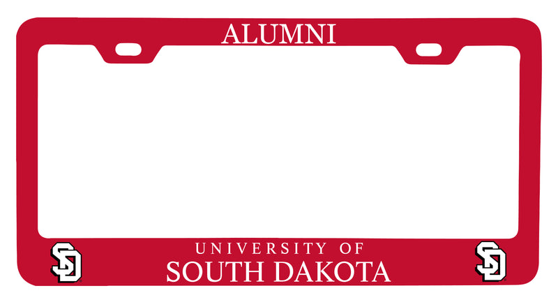 NCAA South Dakota Coyotes Alumni License Plate Frame - Colorful Heavy Gauge Metal, Officially Licensed