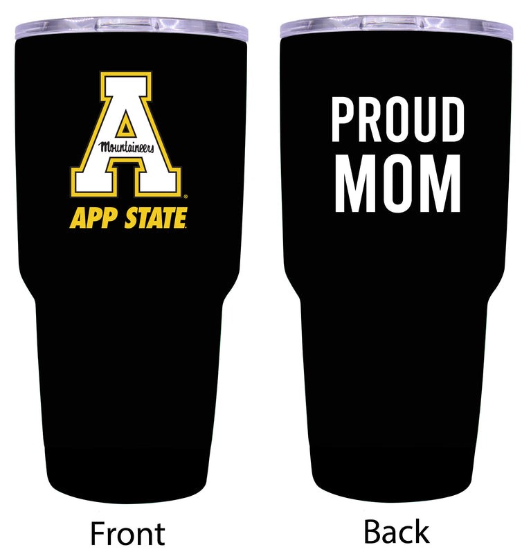 Appalachian State Proud Mom 24 oz Insulated Stainless Steel Tumbler - Black