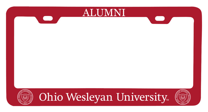 NCAA Ohio Wesleyan University Alumni License Plate Frame - Colorful Heavy Gauge Metal, Officially Licensed