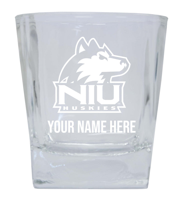 Northern Illinois Huskies 2-Pack Personalized NCAA Spirit Elegance 10oz Etched Glass Tumbler