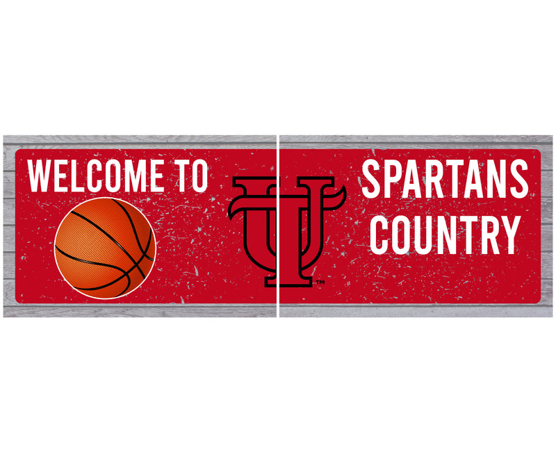 University of Tampa Spartans Wood Sign with Frame Basketball