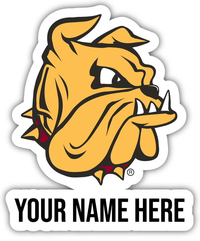 Minnesota Duluth Bulldogs 9x14-Inch Mascot Logo NCAA Custom Name Vinyl Sticker - Personalize with Name