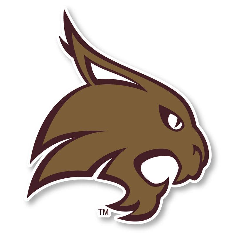 Texas State Bobcats 4-Inch Mascot Logo NCAA Vinyl Decal Sticker for Fans, Students, and Alumni