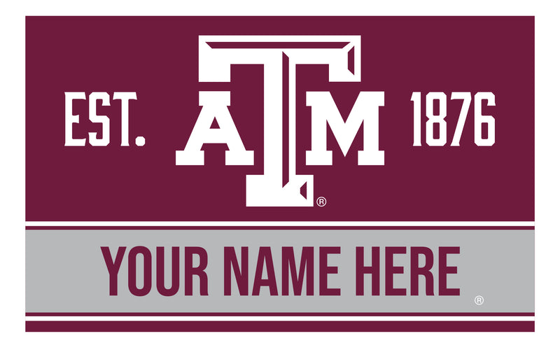 Personalized Customizable Texas A&M Aggies Wood Sign with Frame Custom Name