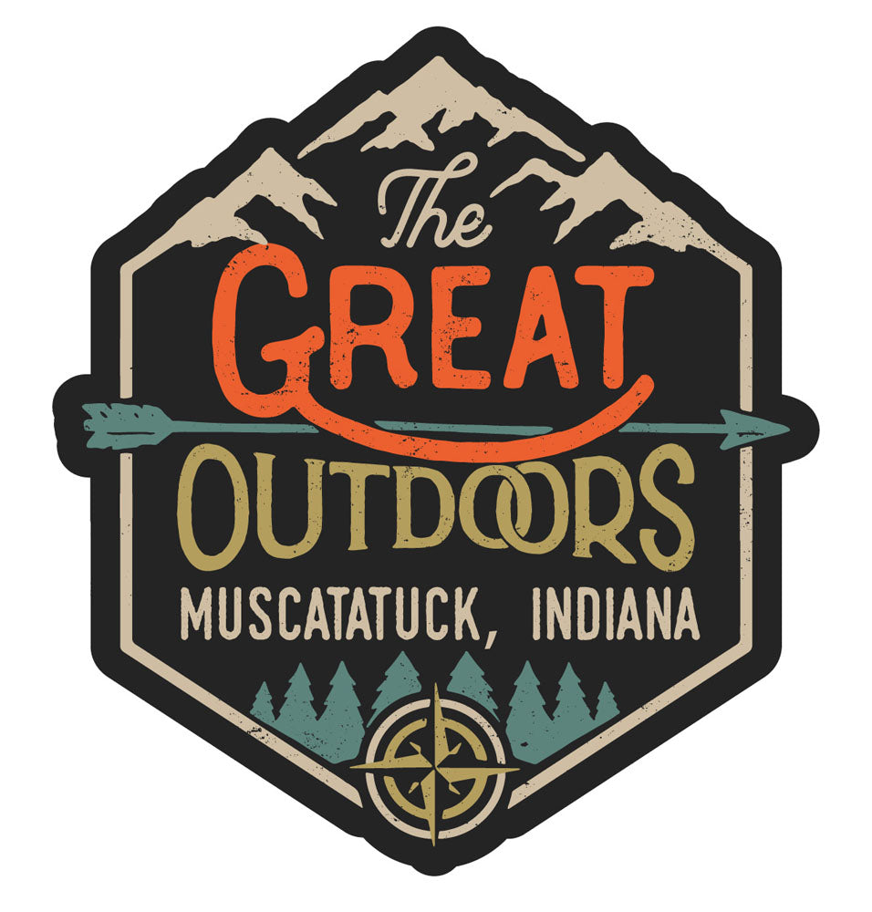 Muscatatuck Indiana Souvenir Decorative Stickers (Choose theme and size)