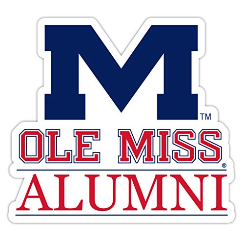 Mississippi Rebels "Ole Miss" 4-Inch Alumni 4-Pack NCAA Vinyl Sticker - Durable School Spirit Decal